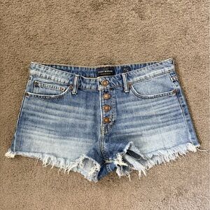 Lucky Brand Light Wash Frayed Denim Cutoff Shorts